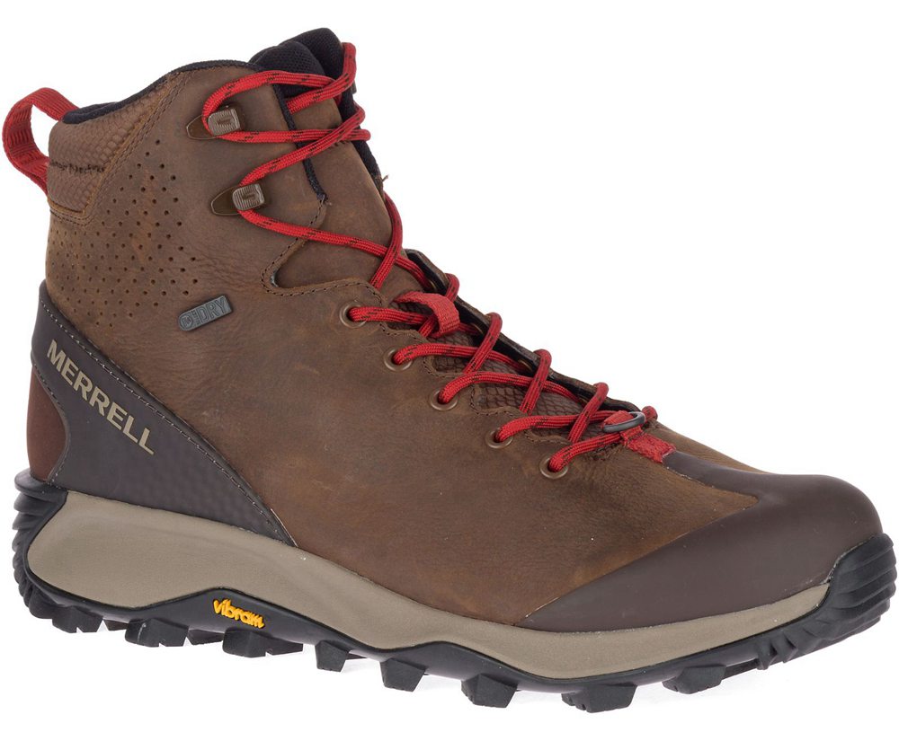 Merrell Hiking Boots Brown - Thermo Glacier Mid Waterproof - Mens 12AKQJRPG